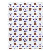 Feestelijke Blue Kasky Kerstrendier Tafelkleed (Voorkant)