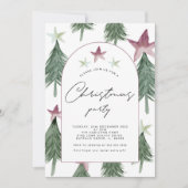 Feestelijke Bomen Arch Kerstfeest uitnodiging (Voorkant)
