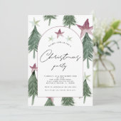 Feestelijke Bomen Arch Kerstfeest uitnodiging (Staand voorkant)