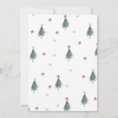 Feestelijke Bomen Kerstfeest uitnodiging (Achterkant)