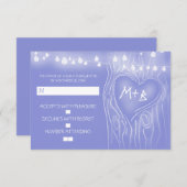 Feestelijke boom elegante bruiloft RSVP kaart (Voorkant / Achterkant)