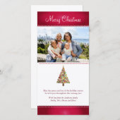 Feestelijke boom kerstkaart (Voorkant / Achterkant)