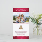 Feestelijke boom kerstkaart (Staand voorkant)