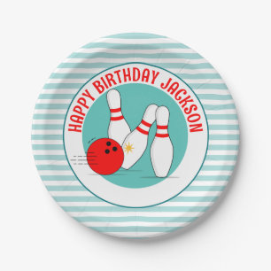 Feestelijke Bowling Party Papieren bord decoratie