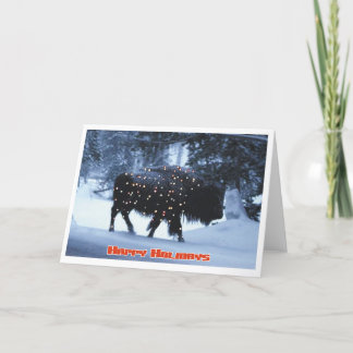 Feestelijke Buffels Feestdagen Kaart