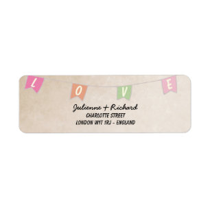 Feestelijke Bunting Banner Bruiloft Etiket
