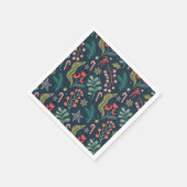 Feestelijke Candy Cane en Holly Pattern Servet (Hoek)