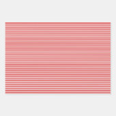 Feestelijke Candy Cane Gestreepte Kerst Rood Wit Inpakpapier Vel (Voorkant 3)