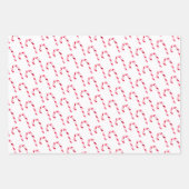 Feestelijke Candy Cane Kerst Waterverf Inpakpapier Vel (Voorkant)