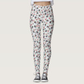 Feestelijke Candy Canes & Holly Leggings (Voorkant)