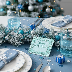 Feestelijke Candy Canes Pepermunt Vierkante Kartonnen Onderzetter