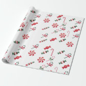 Feestelijke candysticks cadeaupapier (Uitgerold)