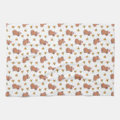 Feestelijke Capybara kerstvakantie Theedoek (Horizontaal)