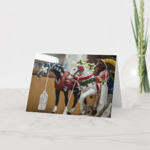 Feestelijke Carrousel Paarden Ornament Collectie Kaart