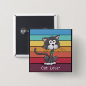 Feestelijke Cat Lover Button (Voorkant /achterkant)