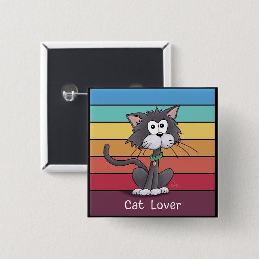 Feestelijke Cat Lover Button (Voorkant /achterkant)