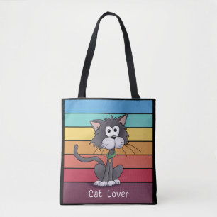 Feestelijke Cat Lover Canvas tas