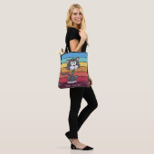Feestelijke Cat Lover Canvas tas (Op model)