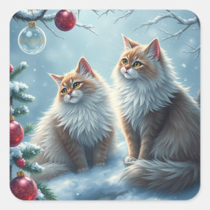 Feestelijke Cat Stickers
