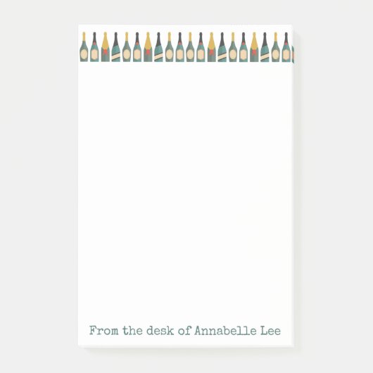Feestelijke champagneflessen post-it® notes (Voorkant)