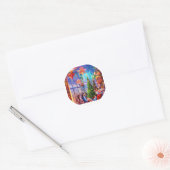 Feestelijke Cheer Sticker" Ronde Sticker (Envelop)