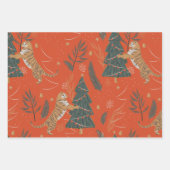Feestelijke Cheetah Holiday Gem Tone Inpakpapier Vel (Voorkant)