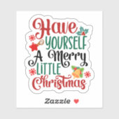 Feestelijke Christmas Spirit Sticker Design (Vel)