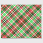 Feestelijke Classic Rood Groen Wit Kerstspel Cadeaupapier (Vlak)