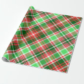 Feestelijke Classic Rood Groen Wit Kerstspel Cadeaupapier (Uitgerold)