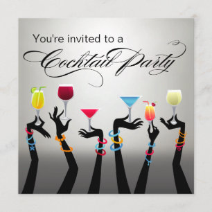 Feestelijke cocktailparty klinkt! kaart