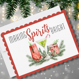 Feestelijke cocktails maken geesten helder geschul feestdagenkaart
