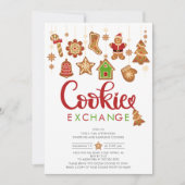 Feestelijke Cookie Exchange Kerstmis Kaart (Voorkant)