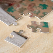 Feestelijke Cornish Rex Cat Christmas gepersonalis Legpuzzel (Zijkant)