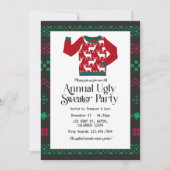 Feestelijke Corporate Ugly Sweater Christmas Bash Kaart (Voorkant)