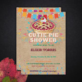 Feestelijke Craft Cutie Pie Party Baby shower Kaart