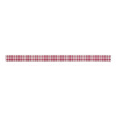 Feestelijke Cranberry Red Gingham geruite rustieke Grosgrain Lint (Voorkant)