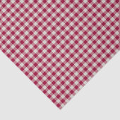 Feestelijke Cranberry Red Gingham geruite rustieke Tissuepapier (Detail)