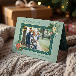 Feestelijke Cute Kerst Bloem 1 Foto  Feestdagen Kaart