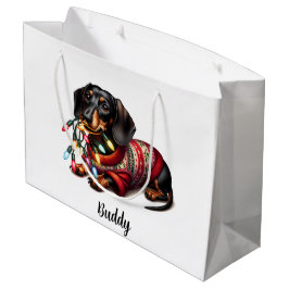 Feestelijke Dachshund Delight Gift Bag Groot Cadeauzakje