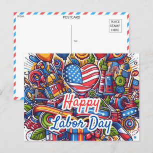 Feestelijke Dag van de Arbeid Briefkaart