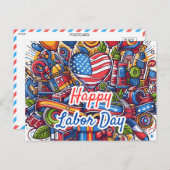 Feestelijke Dag van de Arbeid Briefkaart (Voorkant / Achterkant)