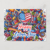 Feestelijke Dag van de Arbeid Briefkaart (Voorkant)