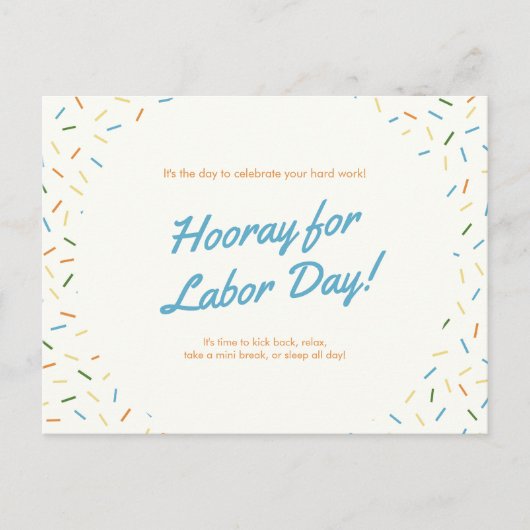 Feestelijke Dag van de Arbeid Feestdagenkaart (Voorkant)