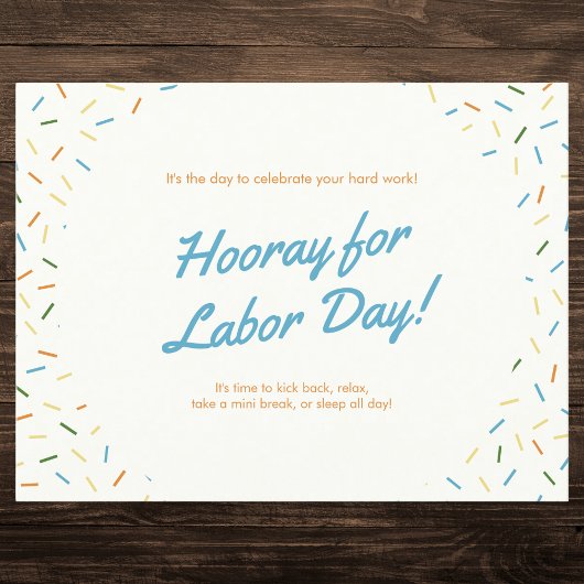 Feestelijke Dag van de Arbeid Feestdagenkaart