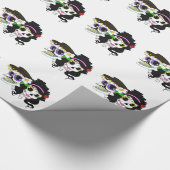 Feestelijke dag van de dode kunst cadeaupapier (Hoek)