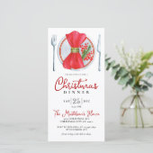 Feestelijke digitale kerst diner uitnodiging (Staand voorkant)