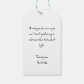 Feestelijke Diwali Olielamp Cadeaulabel (Achterkant)