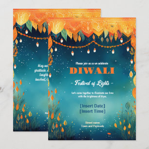 Feestelijke Diwali Reverie Kaart