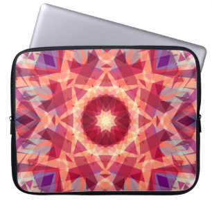 Feestelijke Dopamine Decor Rode Jolly Kerstster Laptop Sleeve