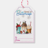 Feestelijke drink-thema kerst labels cadeaulabel (Voorkant)